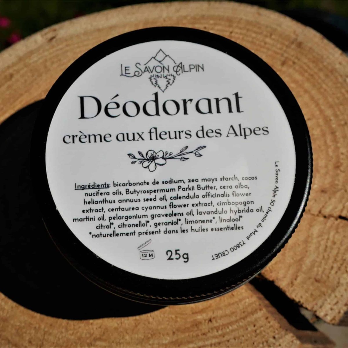 Déodorant naturel – Parfum Fleurs de Savoie – Fabriqué en France – 25 ml – Le Savon Alpin – Image 5